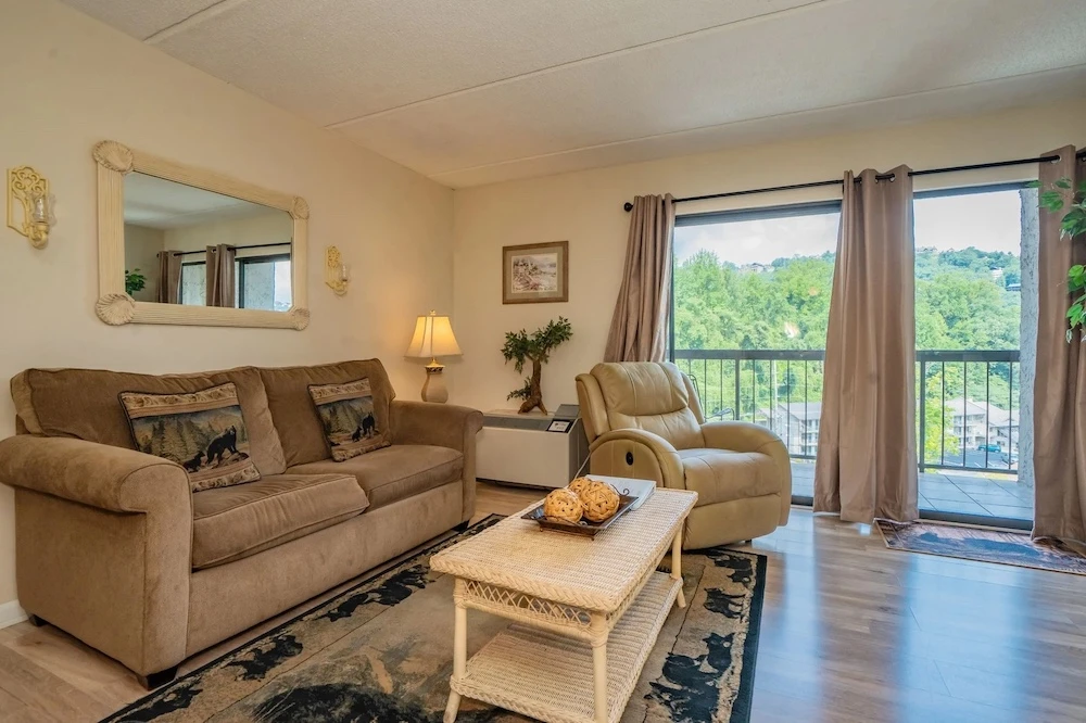living room inside Gatlinburg condo