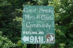Great Smoky Mountains Arts and Crafts Community Sign