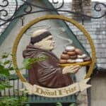 the donut friar sign in the village shops in gatlinburg tennessee