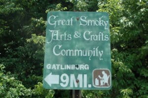 Great Smoky Arts & Crafts Community sign